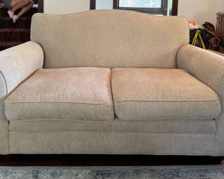 Newly Reupholstered Loveseat In Performance Fabric. Measures 64" W x 40" D. Photo 1 of 3.