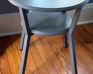 Baby Blue Side Table. Measures 18" D x 24" H. Photo 1 of 2.
