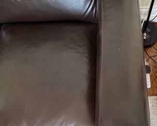 Just Purchased Crate & Barrel Axis Leather Loveseat. Measures 66" W x 43" D x 32" H. Photo 2 of 3.