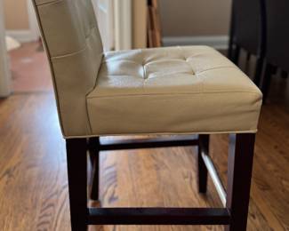 Set of 4 Safavieh Thompson Faux Leather Upholstered Counter Stools. Each Measures 17" W x 24" D x 35" H with 15" Seat Depth. Photo 3 of 3.