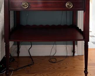 Pair of Side Tables / Nightstands With Shelf. Photo 1 of 2.