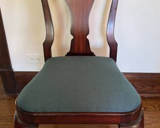 Baker Furniture Historic Charleston Collection Mahogany Queen Anne Style Dining Chairs. Set of 12 includes 2 Arm and 10 Side Chairs. Each Measures 22" W x 22" D x 39.75" H with 18.5" Seat Height. Photo 1 of 4.