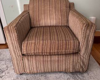 Chenille Slipcover Club Chair. Measures 36" x 36". Photo 1 of 3.