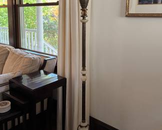 Pair of Torchiere Floor Lamps with Marble Base. Each Measures 64" H. Photo 1 of 3.