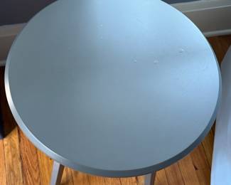 Baby Blue Side Table. Measures 18" D x 24" H. Photo 2 of 2.