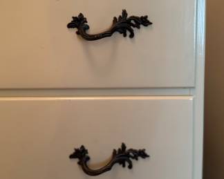 Lacquered Vintage Chest of Drawers. Measures 32" W x 15" D x 47" H. Photo 3 of 3.