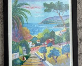 Caribbean Landscape. Signed By Artist.