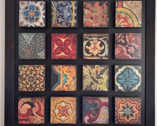 Patchwork Canvas Art. Measures 32" x 32". Photo 1 of 2.