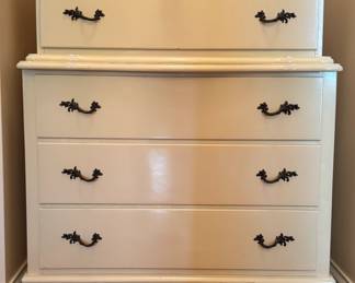 Lacquered Vintage Chest of Drawers. Measures 32" W x 15" D x 47" H. Photo 1 of 3.