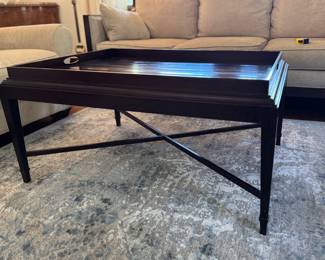 Barbara Barry for Baker Furniture Mahogany Tray Top Coffee Table. Measures 40" x 28" x 20" H. Photo 1 of 4.