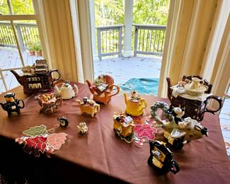 Paul Cardew (English) hand-painted teapots