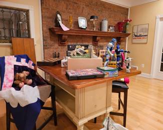 Puppet theater; toys, games, puzzles