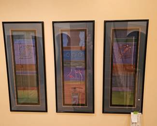 Triptych original "Serape" monoprints