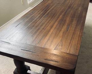 World Market Rustic Java Greyson Fixed Dining Table.