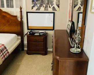 2 drawer Nightstand/Table. 6 Drawer Dresser and Mirror.
