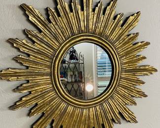 Vintage MCM Sunburst Mirror.