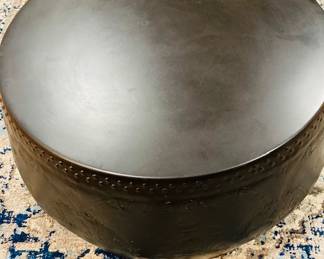 Aluminum Drum Indoor/Outdoor Coffee Table