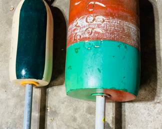 Vintage Large Lobster/Crab Trap Buoys.