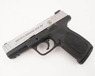 Make: Smith & Wesson
Model: SD9VE
Caliber: 9mm
Action: Semi
Serial # FDP6328
Condition: Very Good
Country: Pistol
The Smith & Wesson SD9 VE 9mm Full-Sized 16-Round Pistol weighs a lightweight 22.7 oz. and features a polymer frame with a stainless-steel slide and barrel. The pistol is sold with one magazine and is in very good condition, showing normal signs of use and wear. 