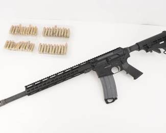 Make: Palmetto State Armory
Model: PA-15
Caliber: 12.7 X42
Action: Semi
Bore: Bright
Serial # SCB113815
Condition: Great
This custom Palmetto State Armory AR-15 build features a PA-15 lower and a 50 Beowulf (12.7x42) upper. The rifle is sold with 80 rounds of Alexia ammo and one magazine, The firearm is in excellent condition, showing normal signs of use and wear. 