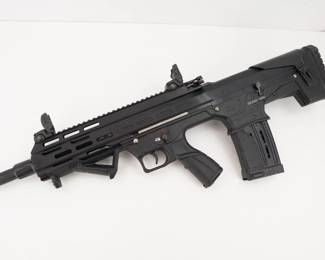 Make: LANDOOR SILAH
Model: BPX902 Gen 2
Caliber: 12 GA
Action: Semi
Serial # BPX16440
Condition: Very Good
Importer: Canyon Arms
The Landor bpx902-g2 bullpup semi-auto 12 GA shotgun is gas operated and features a 18.50" barrel with 3 chokes.It has a black fixed bullpup stock, folding front and rear sights and a sling swivel.The gen 2 includes an ar style charging tab along with a side-mounted charging handle.Includes two 5rd and one 2rd magazines. The shotgun is in very good condition, showing normal signs of use and wear. 