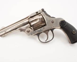 Make: Harrington & Richardson
Model: Top BreakManual Eject
Caliber: .38
Action: DA
Barrel: 3.25
Bore: Frosty
Serial # NSN
Condition: Good
A Harrington & Richardson Top Break Manual Eject chambered in .38 and features a 3.25” barrel. This revolver Remains in Good condition showing some rust pitting and wear.