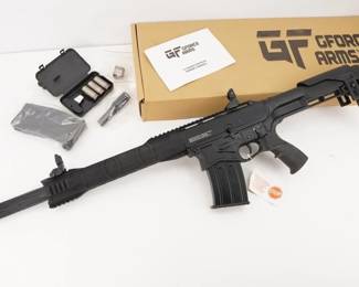 Make: G Force
Model: MKX3
Caliber: 12GA
Action: Semi
Barrel: 18.5
Bore: Shiny
Serial # 21TG-1768
Condition: Excellent
Importer: Gforce Arms
The GForce Arms MKX3 12 Gauge semi-auto shotgun is a very purpose driven designed self-defense shotgun. It comes with two quickly changed 5 round magazines, adjustable cheek rest, interchangeable choke tubes, pop up sights and rails for mounting optics and accessories.