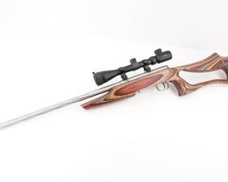 Make: Savage
Model: Mark II
Caliber: .22 LR
Action: Bolt
Barrel: 21
Bore: Bright
Serial # 2269463
Condition: Excellent
W 3-9x440eg scope twisted fluted barrel upgraded stock 1 mag