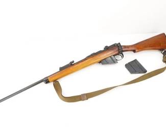 Make: Lee Enfield
Model: MK III
Caliber: .303 British
Action: Bolt
Barrel: 25
Bore: Shiny
Serial # 75542
Condition: Very Good
Country: Rifle
The Leeâ€“Enfield is a bolt-action, magazine-fed repeating rifle that served as the main firearm of the military forces of the British Empire and Commonwealth during the first half of the 20th century, and was the standard service rifle of the Britis
