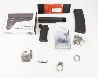 Make: Misc Brands
Model: AR Lower Build Kit
Caliber: .223/5.56
Condition: New
JP silent capture spring, magpul moe sl stock, HIPERFIRE Sharpshooter enhanced trigger and secondary trigger, Pistol grip buffer tube, one mag. 