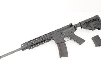 Make: Bushmaster
Model: XM15-E2S
Caliber: .223-5.56
Action: Semi
Barrel: 18
Bore: BRight
Serial # BFI481626
Condition: Very Good
Country: Rifle
The Bushmaster XM-15 series (or XM15[3]) is a line of AR-15 style semi-automatic rifles and carbines manufactured by Bushmaster Firearms. This AR is chambered in .223-5.56mm and features a 18â€ barrel and upgraded quad rail foregrip.