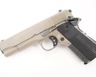 Make: Colt
Model: Combat Commander
Caliber: .45 ACP
Action: Semi
Barrel: 5
Bore: Shiny
Serial # 70BS75115
Condition: Good
In 1949, The Colt commander was the first mass-produced American pistol with an aluminum alloy frame and the first Colt pistol to be chambered in 9mm Parabellum. The Colt Combat Commander Pistol is part of the 1911 Pistol Series. This Pistol was manufactured in 1978 and is chambered in 45 auto featuring a 4.25” barrel This pistol is in Good condition showing normal signs of use and wear. 