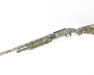 Make: Mossberg
Model: 500
Caliber: 20 GA
Action: Pump
Barrel: 22
Bore: Shiny
Serial # V1004891
Condition: Very Good
When it comes to pump-action shotguns, Mossberg and the 500 Series set the standard. Its short cycling time lets you identify and point to a new target quickly and efficiently. Chambered in 20 GA and featuring a camo wrap, tactical top rail, and flash hider, this shotgun is in very good condition, showing normal signs of use and wear. 