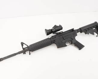 Make: Del-Ton
Model: DTI-15
Caliber: 5.56 MM
Action: Semi
Barrel: 16
Bore: Shiny
Serial # DTI-S133937
Condition: Great
The DT Sport Mod 2 is an upgraded version of the DT Sport. The Mod 2 sports a 16" light weight, melonite barrel with 1x9 twist, 6 position M4 stock, CAR handguards with single heat shields, enhanced trigger guard, and A2 flash hider. The rifle is sold with no magazine and a red dot optic. The rifle is in great condition, showing minimal signs of use and wear. 