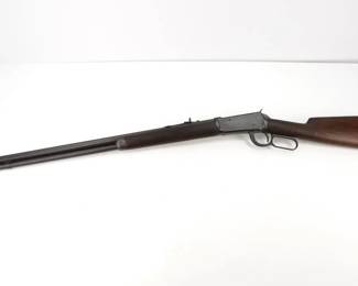 Make: Winchester
Model: 1894
Caliber: 38-55
Action: lever
Barrel: 26
Bore: Bright
Serial # 206928
Condition: very good
Winchester announced in the January 1938 Salesman catalog that the 32-40 and 38-55 calibers were officially discontinued. At the same time they announced that the Model 94 Sporting Rifle and Model 55 Rifle were discontinued, and that only the Model 94 Carbine and Model 64 Rifle were available. Winchester shows a date of 1900 and this rifle remains in very good condition for its age showing normal signs of use and wear.
