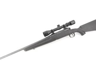 Make: Savage
Model: Axis
Caliber: 25-06 REM
Action: Bolt
Barrel: 22.5
Bore: Shiny
Serial # J673051
Condition: Very Good
Get the performance you need with the Savage Axis 25-06 Remington Bolt Action Centerfire Rifle. This rifle features a 22.5” barrel and a Burris 3-9x40 scope. The rifle is in very good condition, showing normal signs of use and wear.