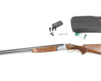 Make: Webley & Scott
Model: 1012
Caliber: 12 GA
Action: Break
Barrel: 30
Bore: Minty
Serial # W00554
Condition: Excellent
The Webley & Scott 1012 has a modernistic design with a bright coin finish on the action. It also features scrollwork throughout. Chambered in 12 GA and features 30” barrels. The 1000 series of Shotguns has been designed and developed to provide a superior handling Shotgun that is not only balanced and reliable but also a thing of beauty. Manufactured in Italy using a combination of modern techniques with traditional craftsmanship, the 1000 series is a gun that will last for generations to come.The receiver is milled from a solid block of moly-chrome steel and barrels feature a deep and rich blueing that not only provides a durable finish against corrosion but also looks amazing.This shotgun is sold with With factory case, papers, choke tool and 3 extra chokes. This shotgun Remains in Excellent condition showing normal signs of use and wear.