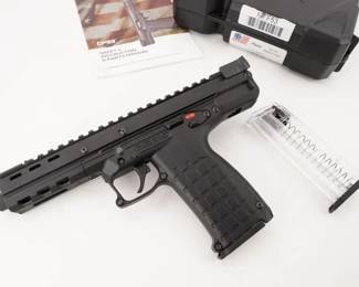 Make: Kel-Tec
Model: CP-33
Caliber: .22 LR
Action: Semi
Barrel: 5.5
Serial # M7F53
Condition: Great
The Kel-Tec CP33 .22LR Threaded Barrel Rimfire Pistol is crafted with a 5.5-inch threaded barrel and features adjustable fiber optic sights with a 9-inch sight radius. It has an ambidextrous design with safety levers on both sides, and it boasts a heel-catch magazine release, charging handle and a quad stack magazine design. Sold with factory case and 2 mags. This pistol remains in Great condition showing normal signs of use and wear.