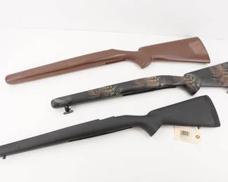 Make: Misc synthetic
Model: Rifle Stocks
Caliber: Misc
Condition: Very Good
Lot of 3 synthetic Rifle stocks.