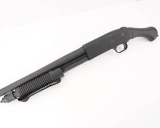 Make: Mossberg
Model: 590
Caliber: 12 GA
Action: Pump
Barrel: 14.5
Bore: Shiny
Serial # V0825335
Condition: Good
The Mighty 590. With decades of military and law enforcement duty and countless performance and success stories under its belt, it’s no surprise that the 590 chosen for duty around the globe is also the ideal choice for home defense needs. Chambered in 12 GA and featuring a 14 inch barrel, this shotgun remains in very good condition, showing normal signs of use and wear. 