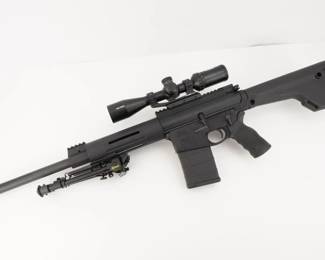 Make: Palmetto State Armory
Model: PA-10
Caliber: .308 WIN
Action: Semi
Serial # PA0010225
Palmetto State Armory proudly presents the PA10 Rifle, a testament to our commitment to continuous improvement. With enhanced reliability and longevity, this upgraded platform introduces several never-before-seen features that set a new standard for our PA10 platform. Sold with 1 mag and a Bushnell M Series AR 308 scope, this AR-10 is in very good condition, showing normal signs of use and wear. 