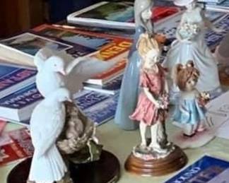 Many collectibles including Lladro.