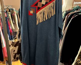 1980s Funky Denim Trench Coat