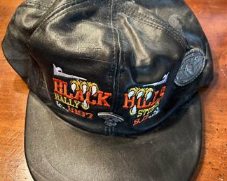 Black Hills Rally Leather biker's / racing hat