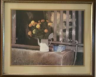 Bob Timberlake framed print
“Mrs. Leonard’s Marigolds”