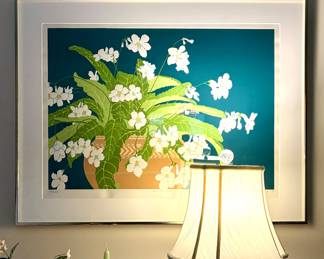 "Cape Primrose" by Tjelda Michas Lim. Ed. Silkscreen print. 