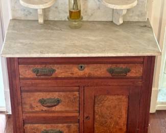 Marble top wash stand