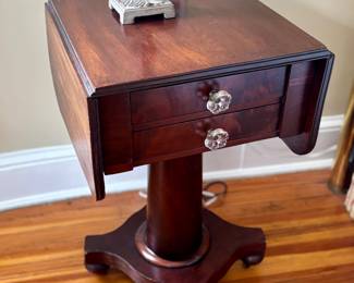 Empire 2-Drawer leaf drop side table