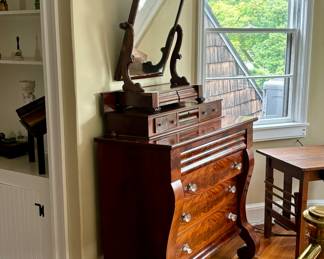 Antique Empire Dresser w/Mirror