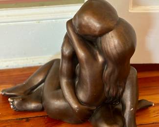 Lovers Nude Embrace Statue by Arnold Bergere Leonardo Art 1968 War Inc.